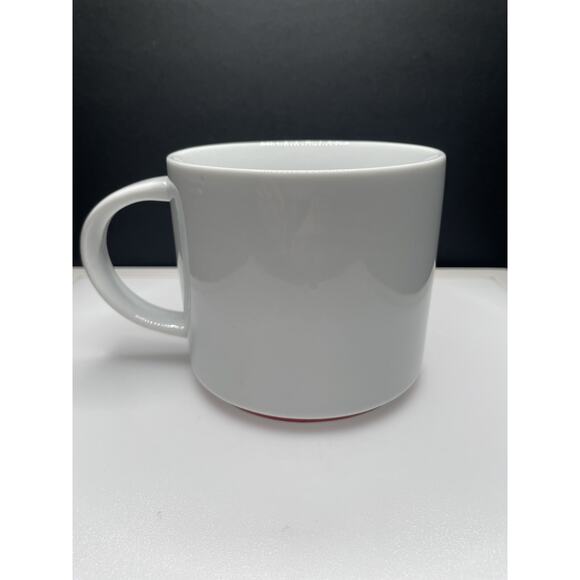 Starbucks 2012 Coffee Cup Mug 16 oz White, Red Trim Bottom Gold Logo. New No Box - Picture 3 of 7